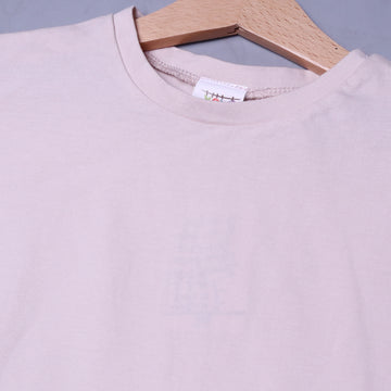 LIGHT PINK PLAIN HALF SLEEVES T-SHIRT